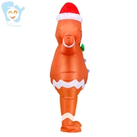 Costume gonflable amusant de bonhomme en pain d'épices pour Halloween, Noël et le Nouvel An, taille plus