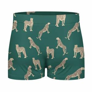 Erkek orta katlı Boxer pantolon nefes yaz spor şort ile Trendy süblimasyon baskı örme orta bel iç çamaşırı - Product Image 4