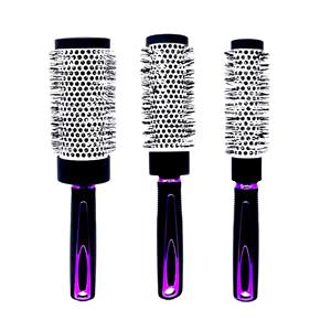 4 en 1 Pink Detailing Hair Dryer Brush Set Cojín compacto Material de nailon Ducha Secador de pelo Cepillo Rizador - Product Image 1