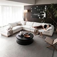 ATUNUS Modernes Minimalistisches Wohnmöbel Modulares Sektionales Cloud-Sofa-Set Chenille-Stoff Daunenfüllung Sofa Wohnzimmermöbel