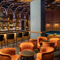 Bar moderne personnalisé de style industriel comptoir de bar club en forme de L présentoir à vin comptoir réception