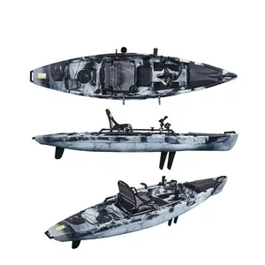 Giá Rẻ Nhựa Xuồng Đại Dương Kayak Con Với Pedal Ổ Đĩa Ngồi Trên Đầu Chân Điện Cá Kayak Để Bán