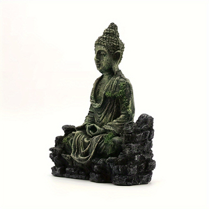 Estátua Serena de Buda para Aquários TGA33, Abrigo Durável de Resina para Peixes e Camarões, Perfeito para Todos os Tamanhos de Tanques, Decoração Paisagística - Product Image 5