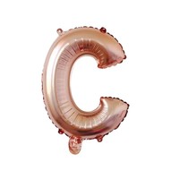 Ballon en feuille d'aluminium doré rose, 16 pouces, durable, 50 pièces/sac, pour décorations de mariage, anniversaire, Noël, fête