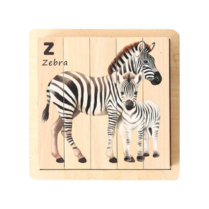 Puzzle 3D en bois pour l'éveil et l'éducation précoce, panneau d'identification des animaux pour bébés, planche à saisir pour la reconnaissance des animaux, en bois - Product Image 2