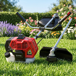 Tête <span class=keywords><strong>de</strong></span> débroussailleuse industrielle - Coupe-herbe manuel multifonctionnel avec lame en acier allié et poignée anti-vibration pour petits jardins - Product Image 2