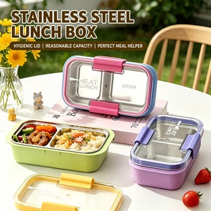 Lonchera de Acero Inoxidable de Grado Alimenticio para Comida Ligera, Ideal para la Pérdida de Peso de los Trabajadores de Oficina, con Cubiertos - Product Image 1