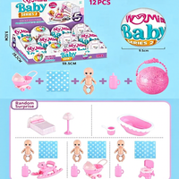 Coffret de jeu surprise avec mini-poupées en boule mystère, style aléatoire, jouet de simulation pour maison de poupée, 12 pièces en boîte de présentation, idéal pour un cadeau d'anniversaire ou du Nouvel An