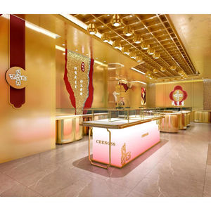 Vitrina Romántica Rosa para Exhibición de Joyería, Mostrador para Exhibición de Joyas, Vitrina para Tienda de Joyería y Expositor - Product Image 1