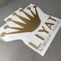 Letrero Metálico 3D Personalizado de Acero Inoxidable Dorado Brillante de Alta Gama, Logotipo de Tienda, Publicidad Exterior para Empresas, Hospitales, Parques