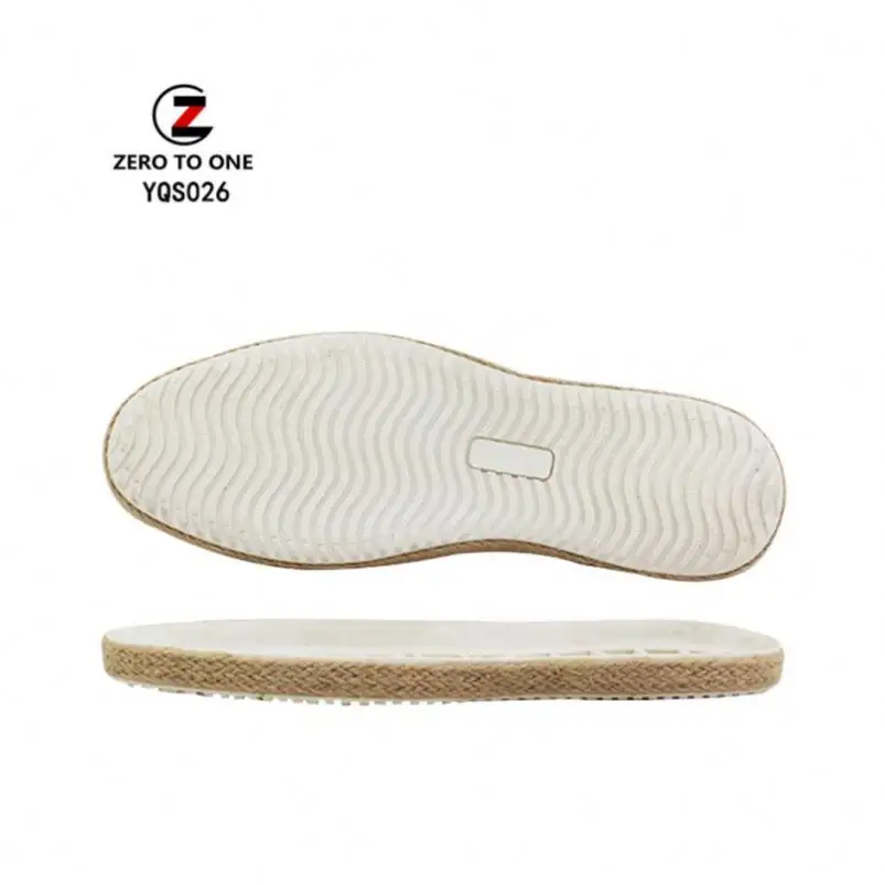 Apoyo personalización logotipo Hombre Zapatos formales zapatos TPR Material para suela de goma Welt Espadrilles de yute suela