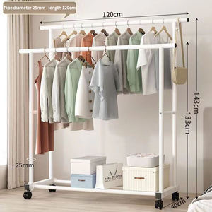 Nuevo Perchero Metálico de Doble Nivel con Grosor Personalizado, Perchero Portátil Ahorrador de Espacio para Ropa, para Baño y Sala de Estar - Product Image 5