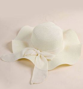 Sombreros de verano para mujer al por mayor, sombrero de sol de paja de papel barato para playa, sombrero de cubo de ala ancha con cinta - Product Image 2