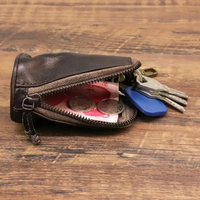 Petite pochette à fermeture éclair pour clés, porte-monnaie unisexe, sac de rangement portable écologique