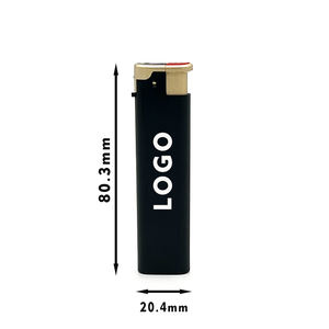 Briquet à cigare en plastique au gaz <span class=keywords><strong>Butane</strong></span> de couleur mate avec Logo personnalisé, Rechargeable, coupe-vent et coupe-vent - Product Image 2