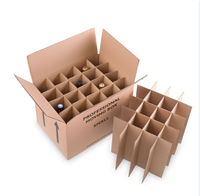 Vente en gros de boîtes en carton ondulé pour emballages de bouteilles de bière de 330 ml, boîtes de transport pour 24 bouteilles de vin