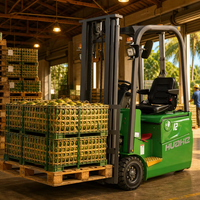 Chariot élévateur électrique 1,2 tonne avec batterie lithium-ion, cabine conducteur, capacité 1200 kg, pour entrepôt intérieur, transpalette, gerbeur de matériaux