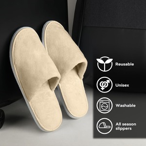 Pantuflas Desechables de Felpa Coral para Hotel y Hogar, Suela de EPE, Invierno, Viaje, Portátiles, Cómodas, Reciclables, Tamaño Viaje - Product Image 5