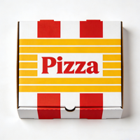 SP4483 Scatole per Pizza Personalizzate Direttamente dalla Fabbrica, in Cartone Ondulato Kraft, Sicure per Alimenti, Varie Dimensioni per Asporto e Servizio di Consegna