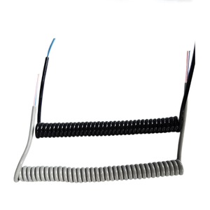 Pu Spring Cord 3 Core Spiral <b>Power</b> <b>Cable</b> For Home Appliance Stripped Ends - Product Image 2