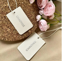 Étiquettes de prix en papier découpées sur mesure, écologiques, avec logo personnalisé, pour sacs, vêtements, chaussures, chaussettes