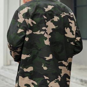Service personnalisé OEM, veste camouflage vintage streetwear, impression graphique personnalisée, veste bomber décontractée pour homme, taille oversize - Product Image 2
