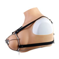 QKKQ Tragbarer Metall-Nippelstimulator, Brust-Bondage-BH aus Leder, BDSM-Sinnesspielzeug für Damen, Fabrikpreis, Großhandel