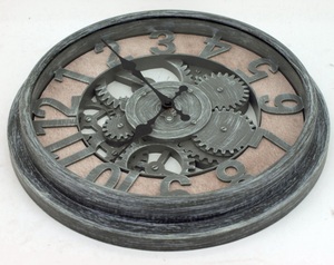 Reloj de Pared Redondo de Cuarzo y Latón, Estilo Vintage, Antiguo, Retro, Esqueleto - Product Image 6