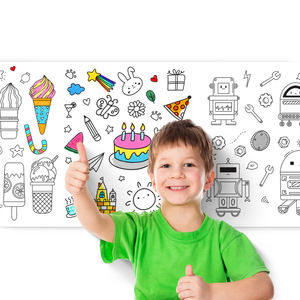 Kinder Kunst handwerk Diy Wallpaper Scroll Handgemachte Kunst Mal werkzeuge Scroll <span class=keywords><strong>Draw</strong></span> Paper Roll Wand kunst für Kinder - Product Image 2