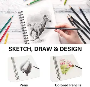 그림을 그리기위한 고품질 사용자 정의 인쇄 수채화 스케치 책 예술 학생 어린이 그림 노트북 스케치북