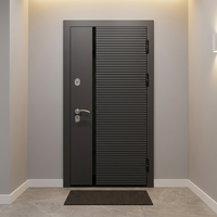 Porte d'entrée extérieure moderne en acier inoxydable à double paroi, anti-effraction, résistante au feu 1,5 heure, pour usage commercial, hôpital, villa, chambre