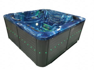 Vasca Idromassaggio per 5 Persone con 55 Getti, in Acrilico e Fibra di Vetro, Riscaldatore Termostatico, Design Moderno, Musica, per Feste in Famiglia - Product Image 2