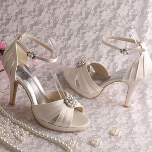 da sposa in raso <span class=keywords><strong>viola</strong></span> tacchi piattaforma <span class=keywords><strong>sandali</strong></span> - Product Image 3