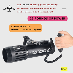 สกูตเตอร์ใต้น้ำอเนกประสงค์ บอร์ด SUP มอเตอร์ใต้น้ำ 97.7Wh ใช้งานได้นาน 70 นาที สกูตเตอร์ทะเล อุปกรณ์ดำน้ำ ขายส่ง - Product Image 6