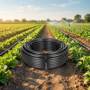 Tuyau latéral PE noir de 16 mm de haute qualité, durabilité 8-10 ans, pour irrigation goutte à goutte agricole, disponible en gros, Inde - Product Image 1