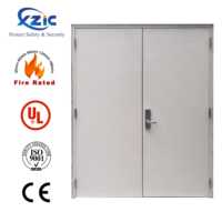 Surface finie de prévention des incendies de conception moderne Porte coupe-feu en acier ignifuge/EN/BS/FM Taille personnalisée Revêtement en poudre pour