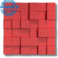 Panneaux acoustiques en fibre de polyester 3D à texture ondulée personnalisée, ignifuges pour studio