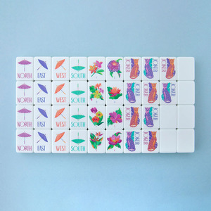 Mahjong de Lujo Acrílico 2026, 160 Fichas Exquisitamente Talladas, Estilo Americano de 4 Capas, Ecológico, Duradero, para Interiores, Ideal para Navidad - Product Image 4