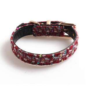 Collar de Perro Elegante de Cuero PU, Ajustable, Diseño de Tela de Moda Diaria, Collar para Mascotas, Estilo Clásico de Princesa, Collar para Perros Poodle y Teddy - Product Image 3