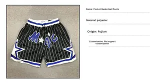 <span class=keywords><strong>Short</strong></span> de sport d'été respirant unisexe grande taille de haute qualité avec poches 100% polyester pour le basket-ball et la plage - Product Image 4