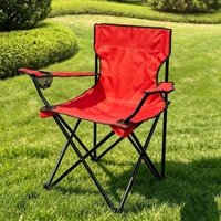 Fauteuil pliant portable en acier carbone pour l'extérieur avec accoudoirs, chaise de camping, chaise de plage, mobilier d'extérieur