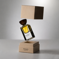 Flacon pulvérisateur en verre personnalisé de 50 ml et 100 ml avec bouchon en bois, portable, anti-lumière, mat, rechargeable, pour diffuseur