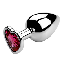 Plug anal en métal avec bijou en cristal, jouet sexuel pour femmes, ensemble de vibrateurs pour ouverture anale, Rose-M, 100% étanche
