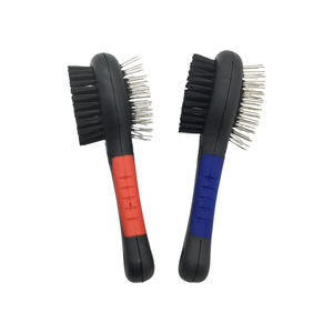 Doppia faccia Pet Dog gatto pulizia dei peli di rimozione di spargimento pettini <span class=keywords><strong>con</strong></span> aghi e setole - Product Image 1
