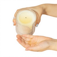 Bougie de massage artisanale personnalisée en cire de soja luxueuse - Pure, naturelle, écologique, hydratante, Thanksgiving, Pâques
