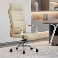 Chaise de bureau exécutive en cuir PU, plusieurs styles, 360° °   Base métallique rotative adaptée à une utilisation à long terme