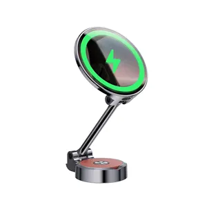 Factory New Design 15W Wireless Charging Magsafe Car Phone Holder Vehicles Mobile Support Magnetic Car Phone Mount For iPhone 15