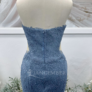 Vestido de Tul Hx207 para Graduación, Largo, con Hombros Descubiertos, Vestido de Noche Formal para Mujer, Estilo Sirena con Encaje, Vestido de Gala Jancember - Product Image 6
