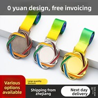 Médailles personnalisées en métal et cuivre électroplaqué pour les jours sportifs scolaires, basket-ball, marathon, or, argent, bronze, impression couleur