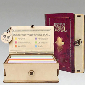Nuevo producto transfronterizo: Porta tarjetas de notas de madera hecho a mano, porta tarjetas inspiradoras, caja de regalo creativa. - Product Image 2